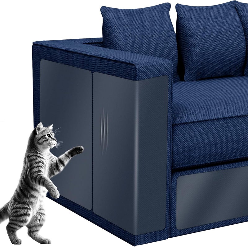 mioule Couch Furniture Protectors from Cats Scratching Claws, 12 Pack Self-Adhesive Sofa Corner Protectors, Cat Claw Deterrent for Chair, Furniture (Single-Side) - Image 1